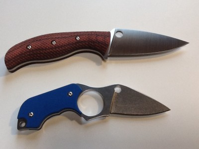 Both done now, Royal blue G10 &amp; Rosewood Diamondwood...now I gotta find a nice sheath for the mule team....Ideas welcome!!