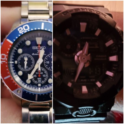 Biggo G-shock and Seiko diver