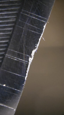 Left side of damaged belly area