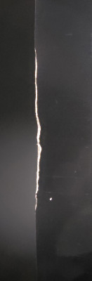 Right side of damaged belly area after repair efforts