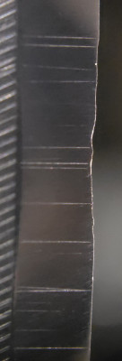 Left side of damaged belly area after repair efforts